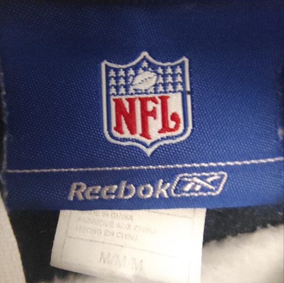 Seattle Seahawks NFL Hoodie,Men Satin Logo White/Blue, Pullover, Pckts, Reebok,M - Picture 2 of 16